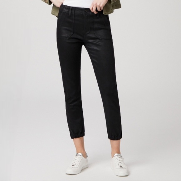 AnthropologiePaige Coated Mayslie Mid-Rise Jogger Jeans Size 27